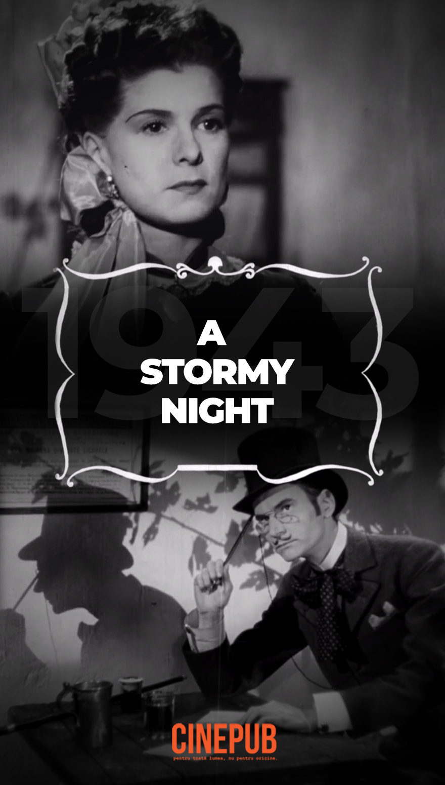 A stormy night - feature film from 1943 - debut of Radu Beligan - feature film online on CINEPUB