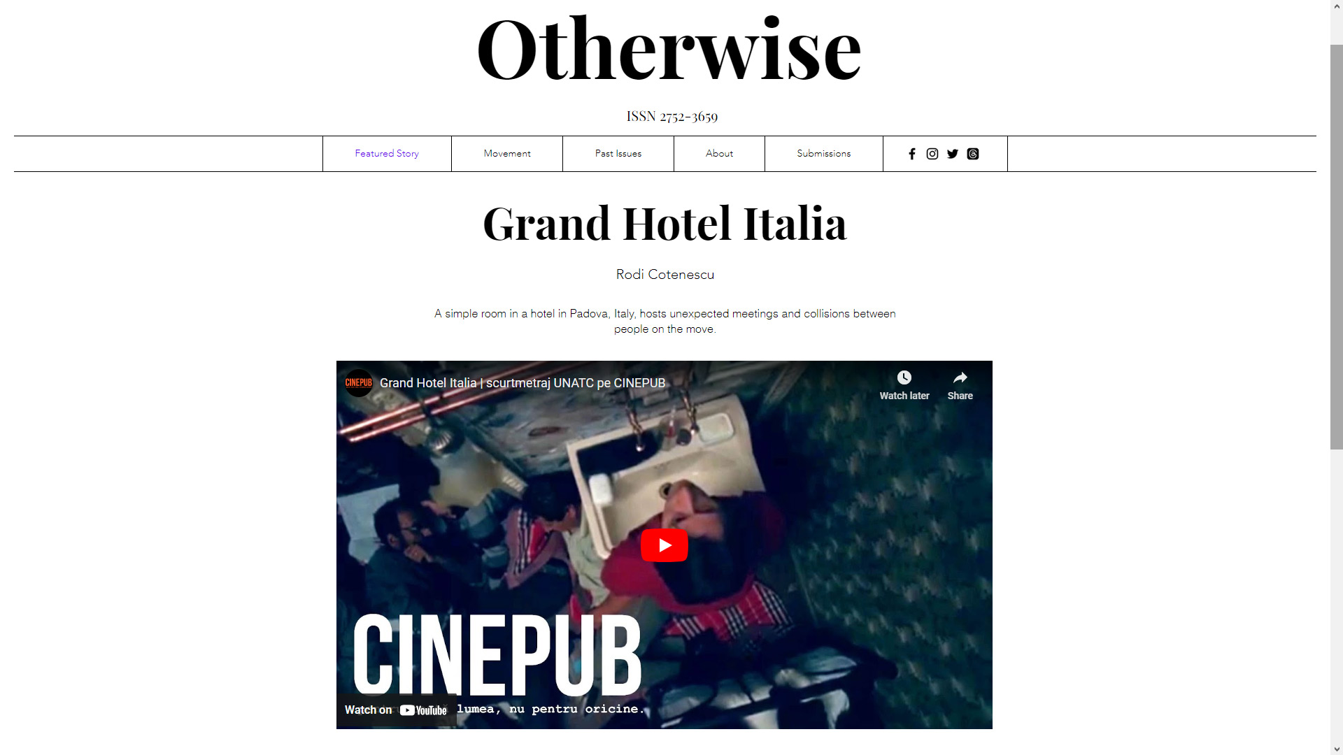 Otherwise Magazine - Grand Hotel Italia